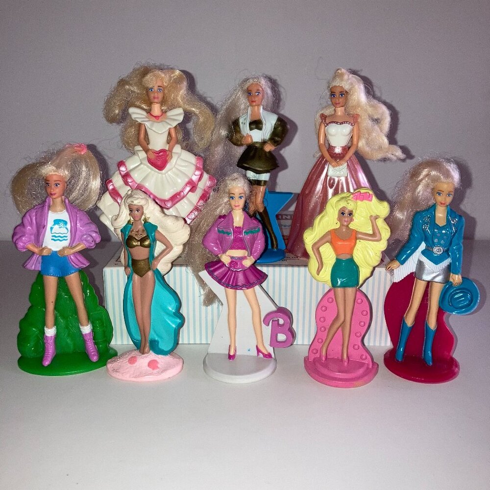 90s Vintage Barbie McDonalds Happy Meal Mini Dolls Mattel Collectible Toys Lot